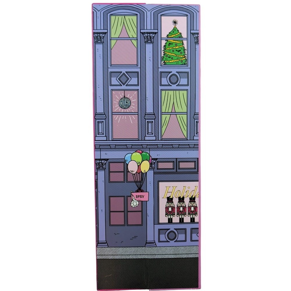 IPSY Holiday Advent Calendar 25 Day Empty Reusable Gift Box NYC Storefront Pink - Picture 5 of 9